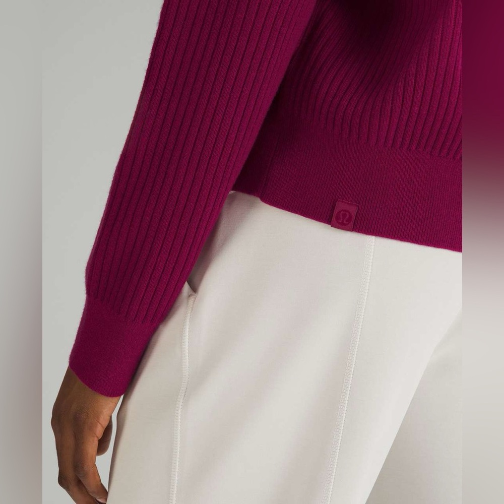 Lululemon Cotton-Blend Ribbed Sweater Wild Berry / Ripened Raspberry - Picture 3 of 8